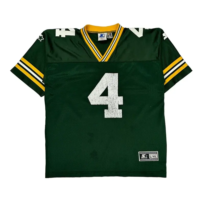 Made In Usa Green Bay Packers Starter Nfl Jersey - Large Green Nylon