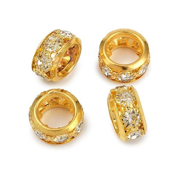 Brass Rhinestone Beads
