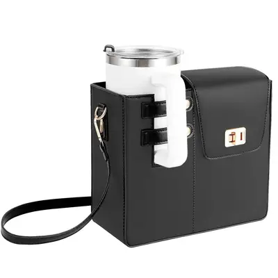 Portable Cup Storage Bag, 1 Count Outdoor Multi-functional Cup Holder with Adjustable Strap, Cup Storage Bag for Outdoor Camp...