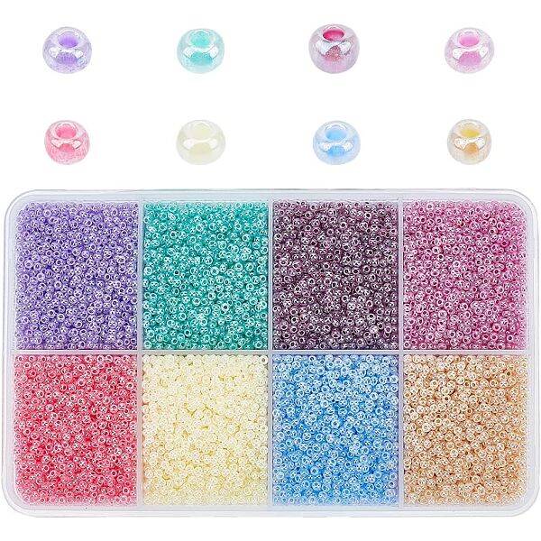 8400Pcs 4 Colors Opaque Glass Seed Beads
