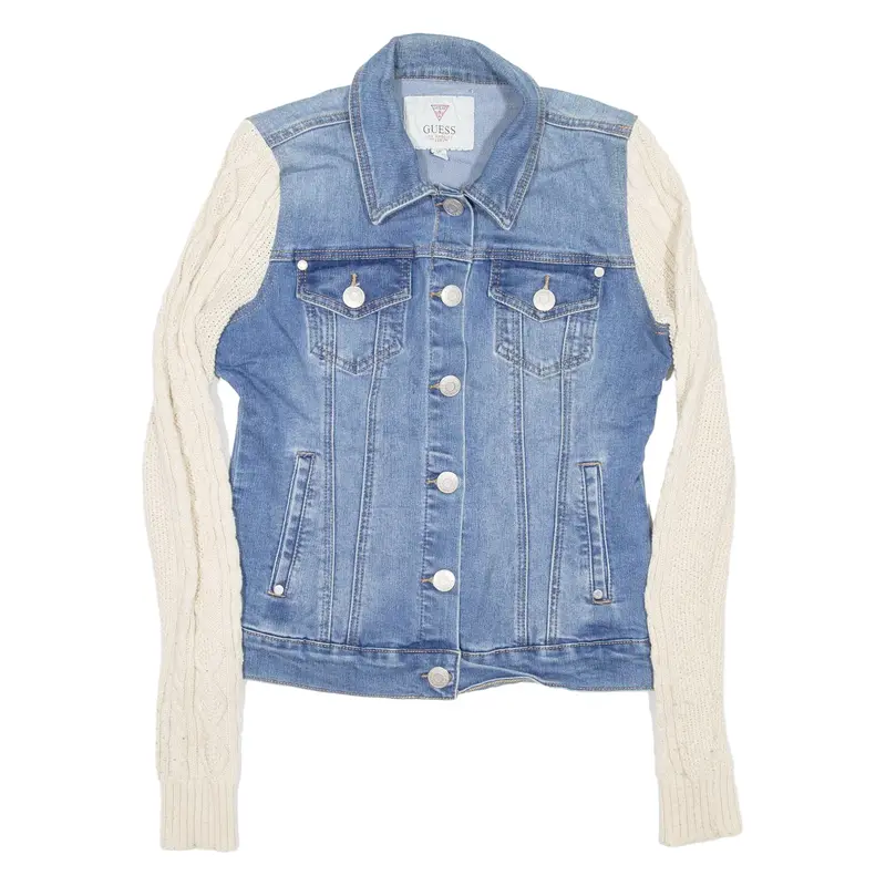 GUESS Womens Denim Jacket Blue S