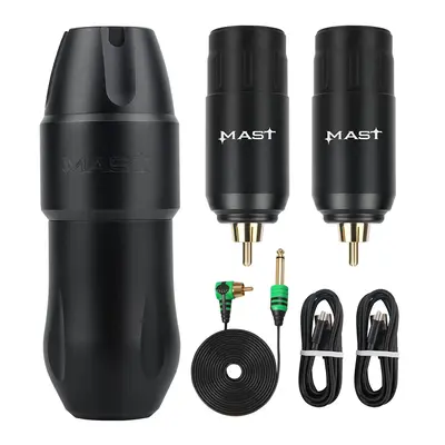 Dragonhawk Mast Tour Pro Wireless Tattoo Machine Kit with Replacement 2Pcs Battery Power Supply