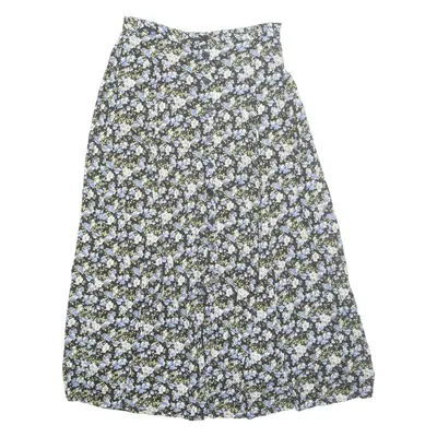 ERA Womens A-Line Skirt Blue Long Floral L