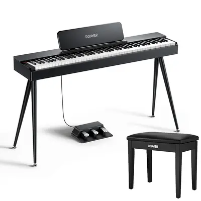 Donner OURA™ S100 Home Digital Piano - Black / Piano+Bench