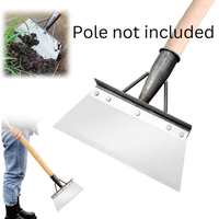 Multifunctional Cleaning Shovel, Square Garden Spade Shovel - Manganese Steel Flat Shovel Pole Not Included, Heavy Duty Garde...