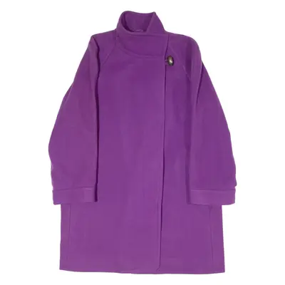 JAEGER Womens Overcoat Coat Purple Wool M