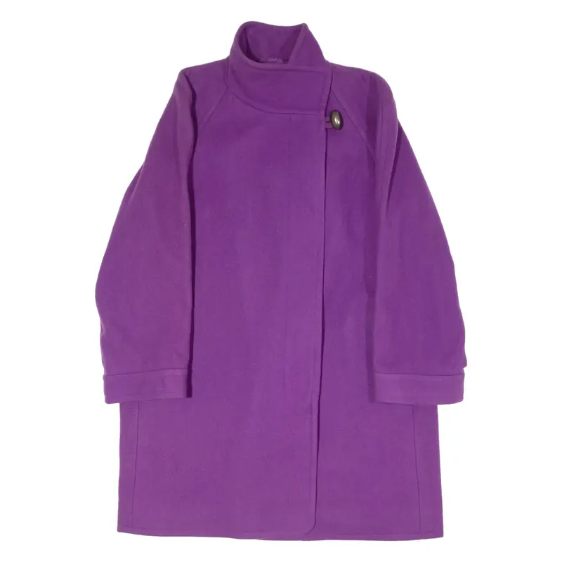 JAEGER Womens Overcoat Coat Purple Wool M