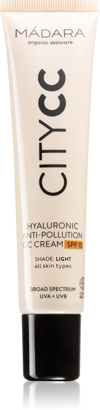 Madara CityCC Anti-Pollution CC Cream with Hyaluronic Acid Spf15 Medium 40 ml