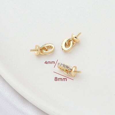 Brass with Cubic Zirconia Peg Bails