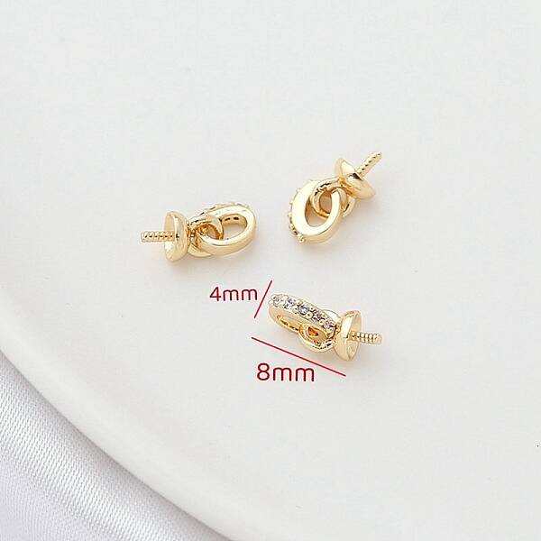 Brass with Cubic Zirconia Peg Bails
