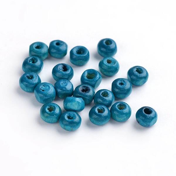 Dyed Natural Wood Beads