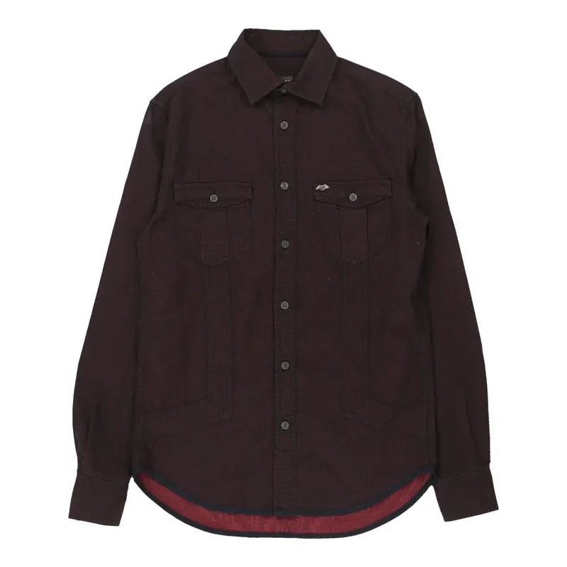 Armani Overshirt - XS Brown Cotton Blend