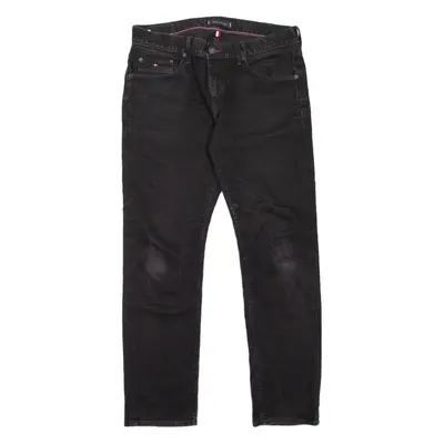 TOMMY HILFIGER Denton Mens Jeans Black Slim Straight W33 L30