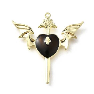 Alloy Black Enamel Gothic Style Pendants