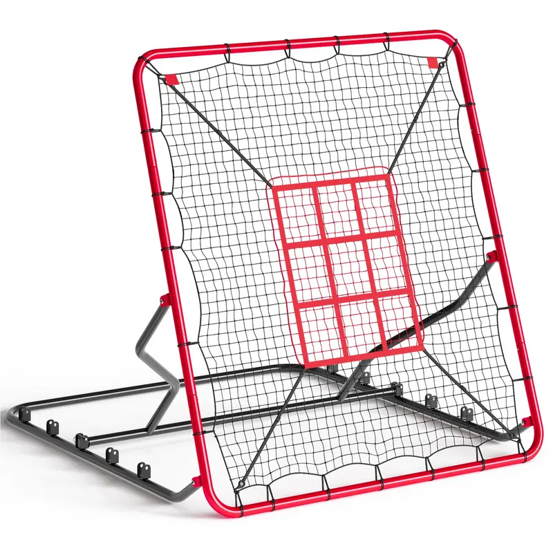 Garvee Heavy Duty 4x4.5ft Baseball & Softball Rebounder Net – 5 Adjustable Angles Pitchback Trainer for Pitching, Batting &...