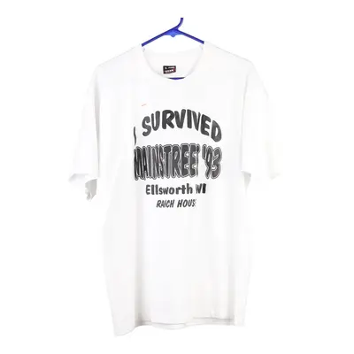 Ellsworth Wisconsin Fruit Of The Loom T-Shirt - XL White Cotton