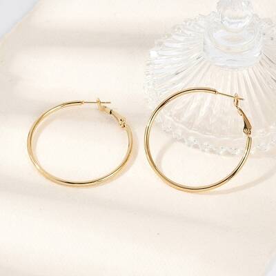 201 Stainless Steel Hoop Earrings