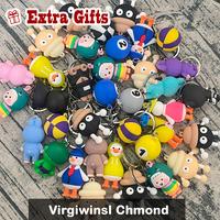 Cute Cartoon Keychain - Pull On Silicone Keychain for Anniversary, Gift for Her & All, Adorable Characters Design, Gift for M...
