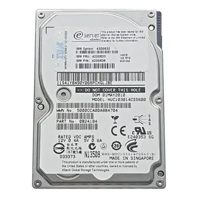 43D0632 IBM 146GB 6Gb/s SAS 10000 2.5-Inch Hard Drive