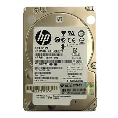 777392-001 HP 1.2TB 6Gb/s SAS 10000 2.5-inch Hard Drive