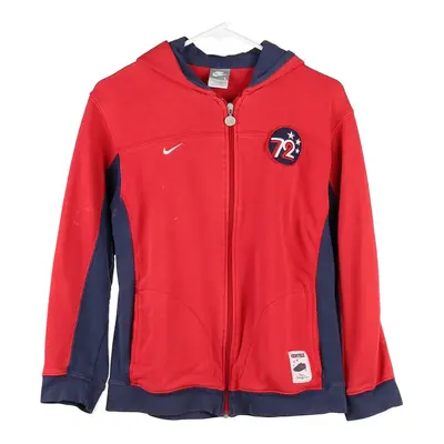 Age 12-13 Cort72Z Nike Hoodie - Large Red Cotton Blend