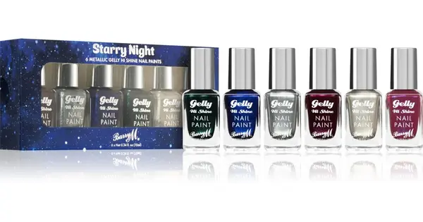 Barry M Gelly Hi Shine Starry Night Nail Polish Set 6x10 ml