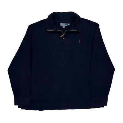 Ralph Lauren 1/4 Zip - 2XL Navy Cotton