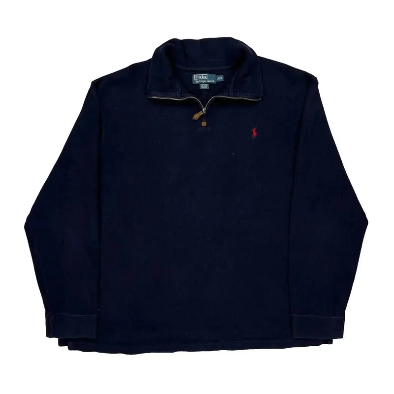 Ralph Lauren 1/4 Zip - 2XL Navy Cotton