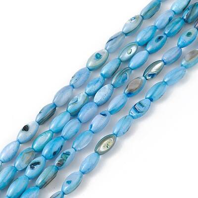 Natural Freshwater Shell Dyed Beads Strands