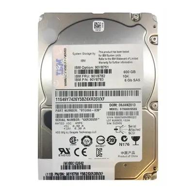 90Y8783 IBM 600GB 6Gb/s SAS 10000 2.5-Inch Hard Drive
