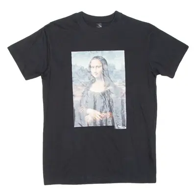 Mona Lisa Womens T-Shirt Black S