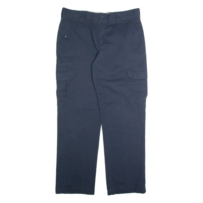 DICKIES Cargo Mens Trousers Blue Regular Straight W36 L30