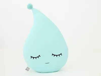 Mint Raindrop Pillow