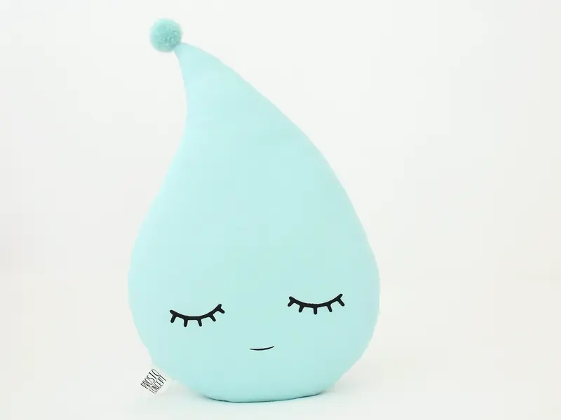 Mint Raindrop Pillow