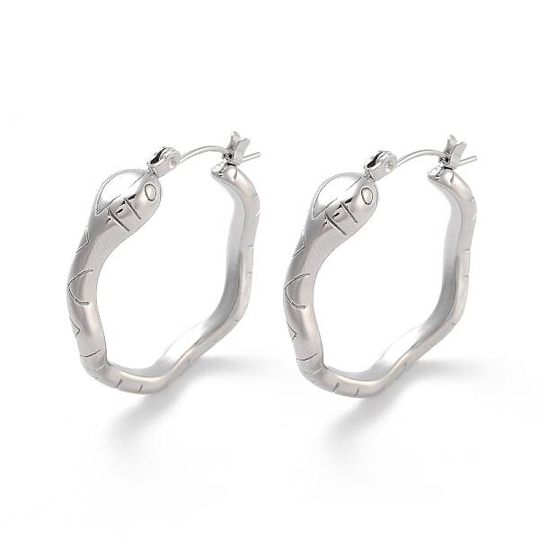Non-Tarnish 304 Stainless Steel Hoop Earrings