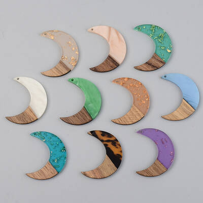 Resin & Walnut Wood Pendants