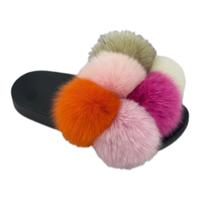 Women's Indoors Outdoors Winter Bubble Fur Slippers Flipflop Footwear Girl Walking Shoes Shoe Slide Fluffy Comfort Soft Dance