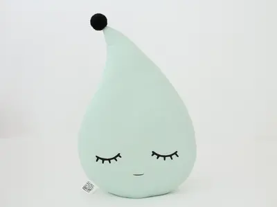 Green Mint Raindrop Pillow