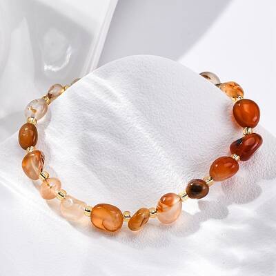 Natural Carnelian Beaded Bracelets for Women