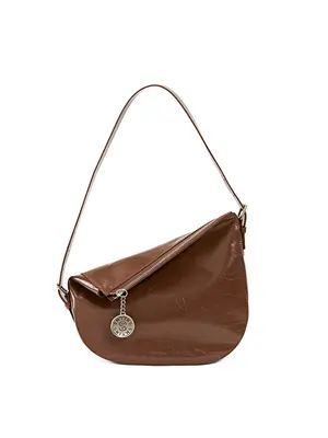 Smting half moon crossbody bag with zipper