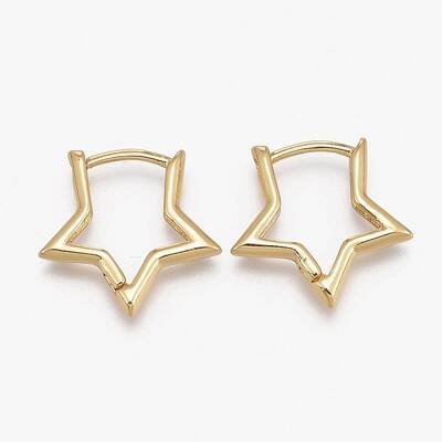Brass Huggie Hoop Earrings