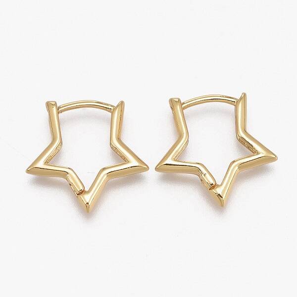 Brass Huggie Hoop Earrings