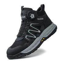 RUMFEN Mens Ultra-Lightweight Steel Toe Work Sneakers - Durable Protection, Advanced Non-Slip Traction - Comfortable & Stylis...