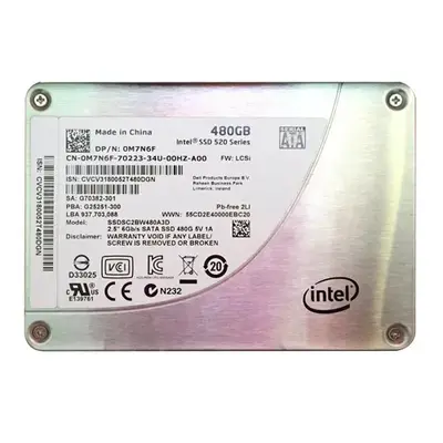 Intel SSDSC2BW480A3D | 520 480GB Multi-Level Cell SATA 6Gb/s 2.5-Inch Solid State Drive
