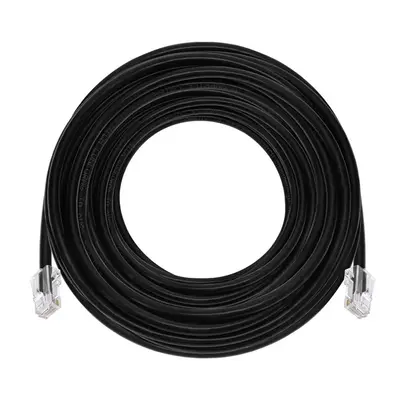 45436 Monoprice 75ft Cat6A RJ45 26AWG Pure Bare Copper Patch Cable Non-booted Ethernet Cable Black