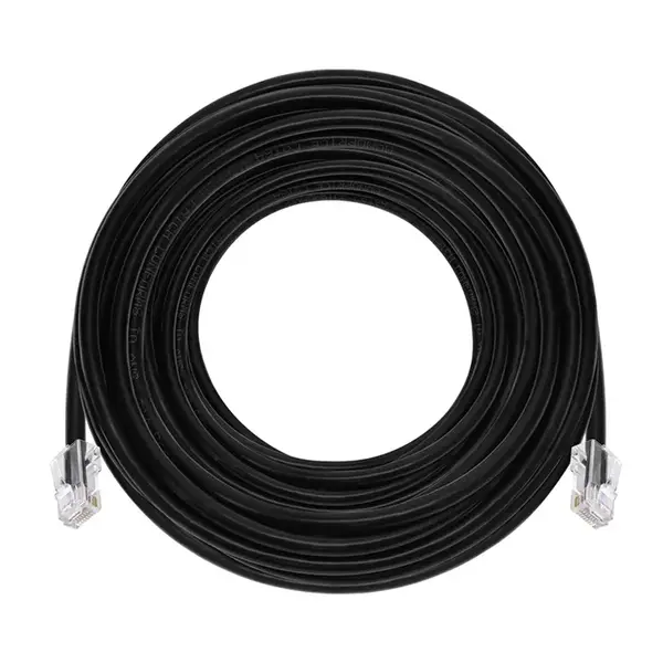 45436 Monoprice 75ft Cat6A RJ45 26AWG Pure Bare Copper Patch Cable Non-booted Ethernet Cable Black