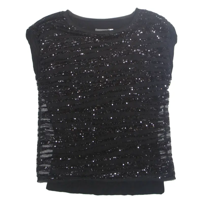 MINT VELVET Womens Top Black UK 12