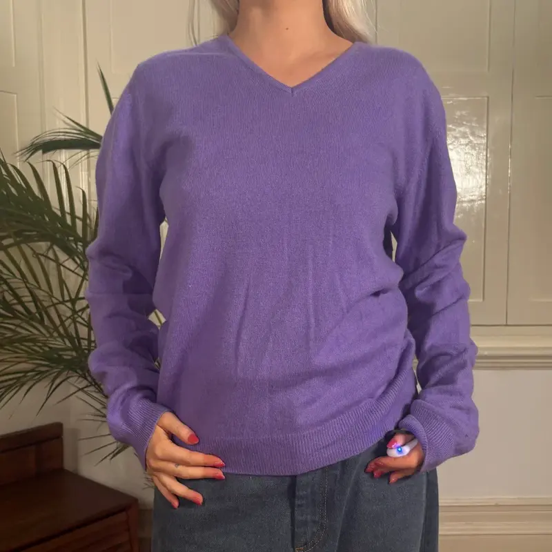 Ferramosca Jumper - Large Purple Cashmere