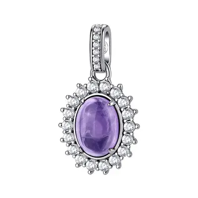 Brosway Elegante Ciondolo In Argento Con Ametista Fancy Magic Purple Fmp127