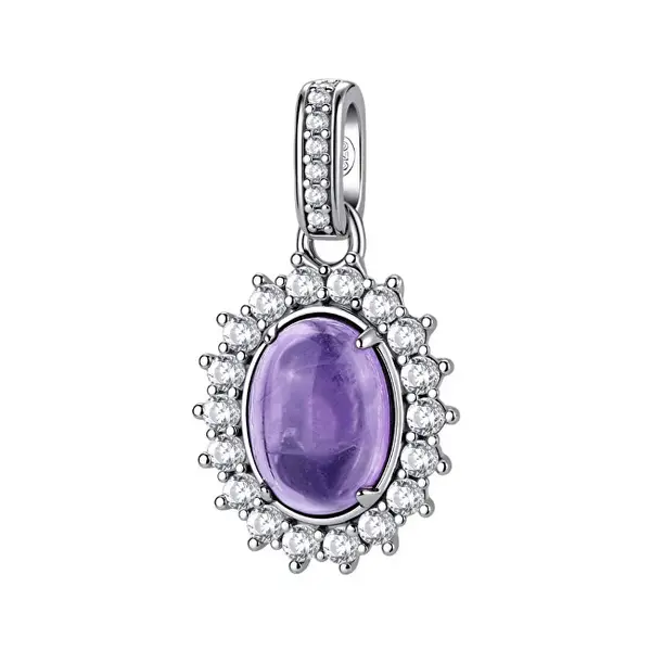 Brosway Elegante Ciondolo In Argento Con Ametista Fancy Magic Purple Fmp127